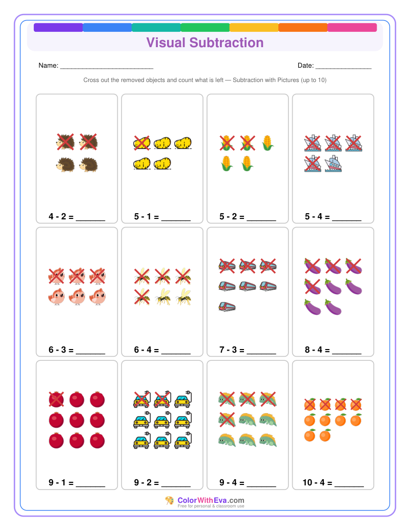 Visual Subtraction: Level 1 (Set 1) thumbnail