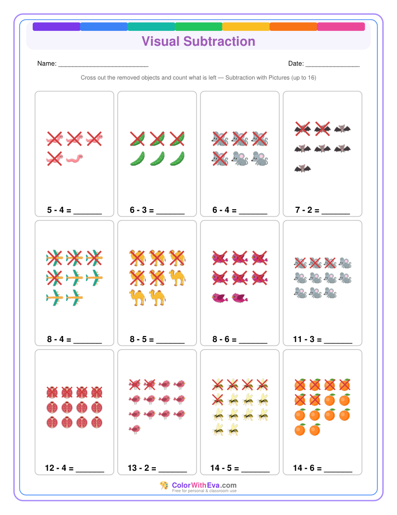 Visual Subtraction: Level 2 (Set 3) thumbnail