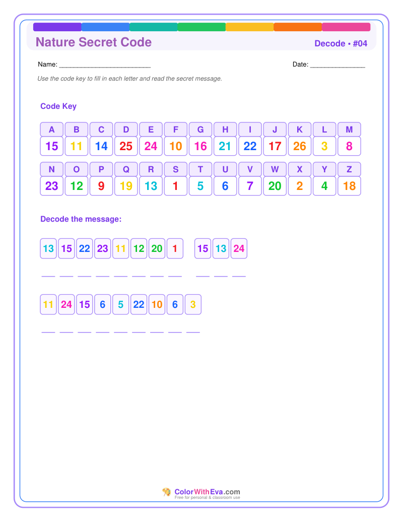 Secret Code Puzzle #04 preview