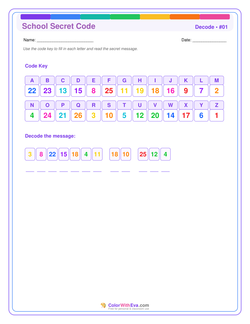 Secret Code Puzzle #01 preview