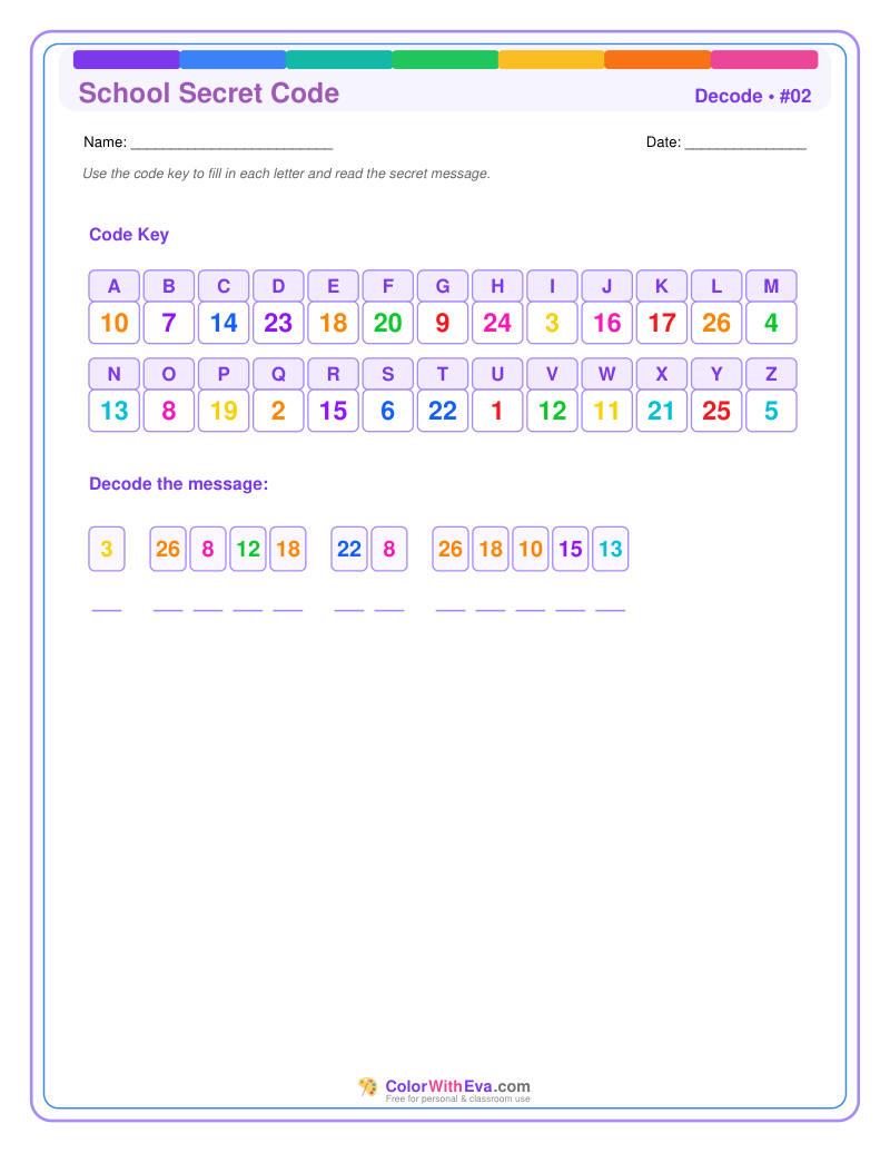 Secret Code Puzzle #02 preview