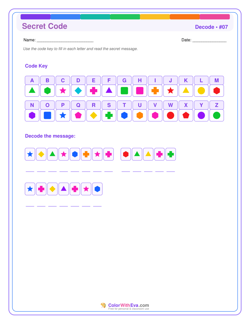 Secret Code Puzzle #07 preview