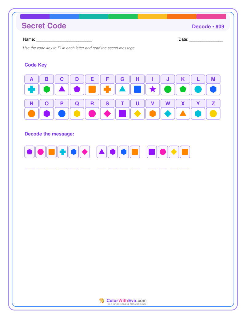 Secret Code Puzzle #09 preview