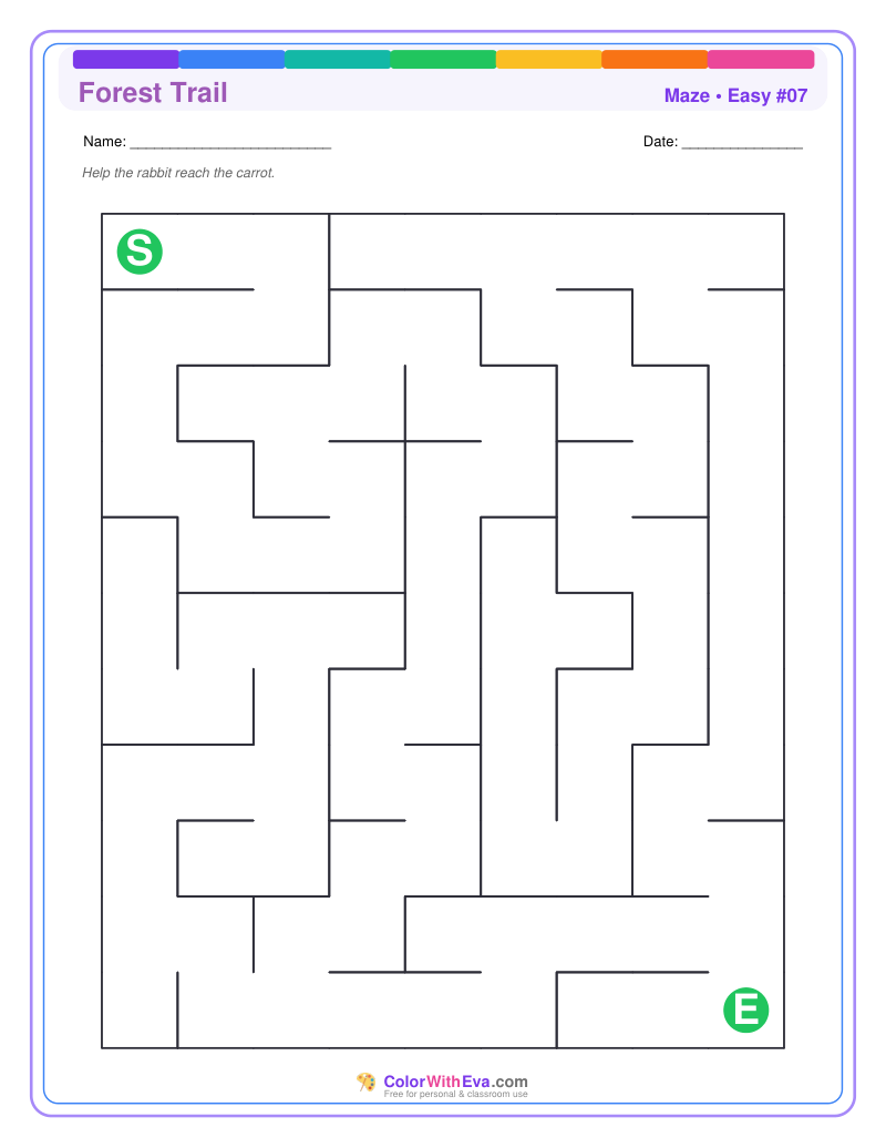 Forest Trail Maze – Easy #07 preview