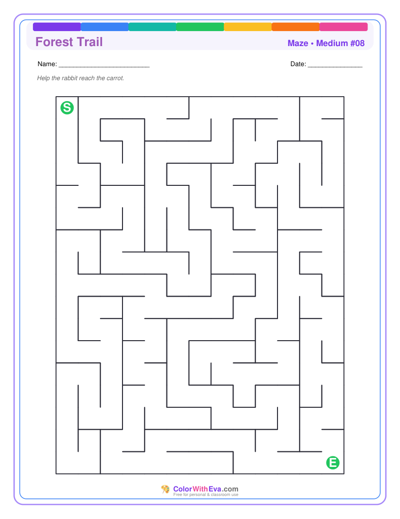 Forest Trail Maze – Medium #08 preview