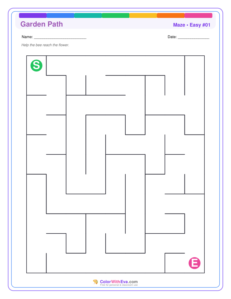 Garden Path Maze – Easy #01 preview