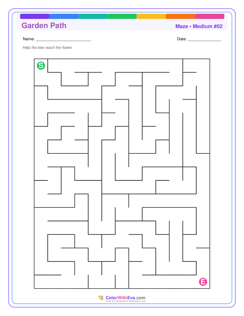 Garden Path Maze – Medium #02 preview