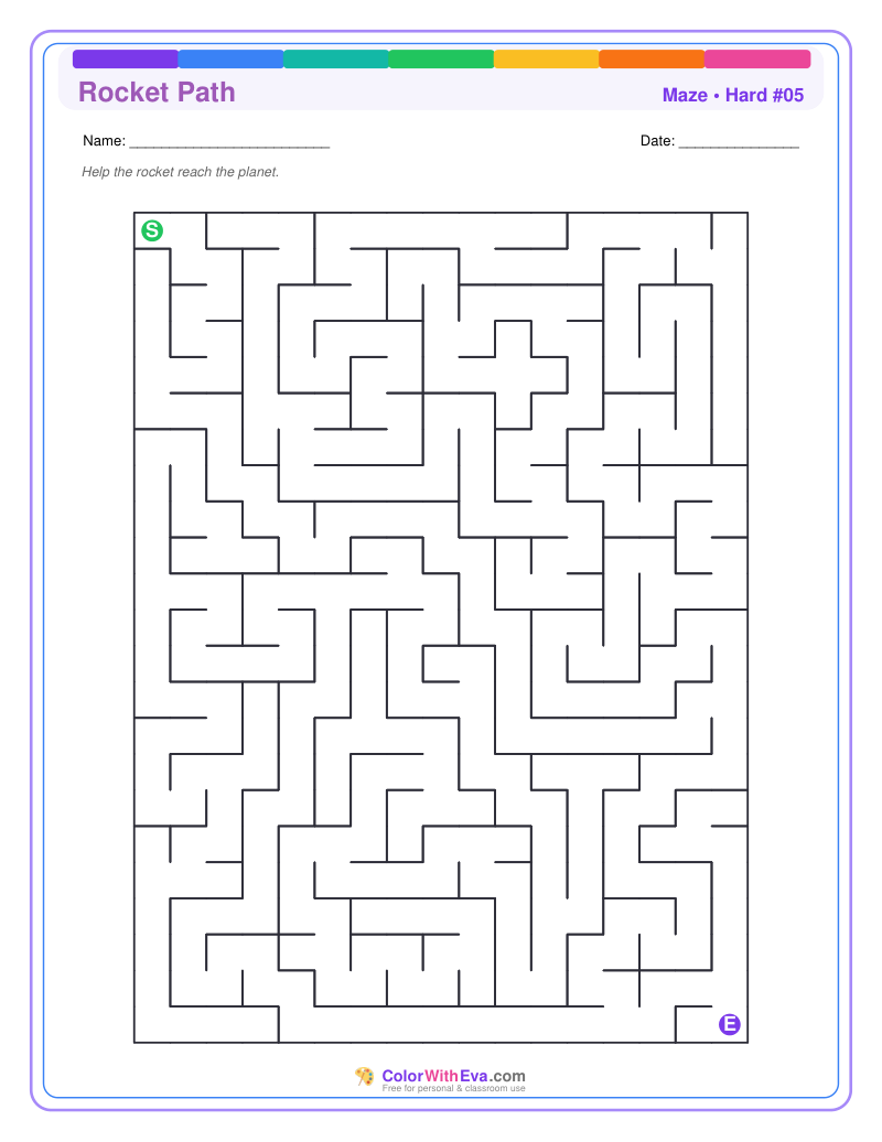 Rocket Path Maze – Hard #05 preview