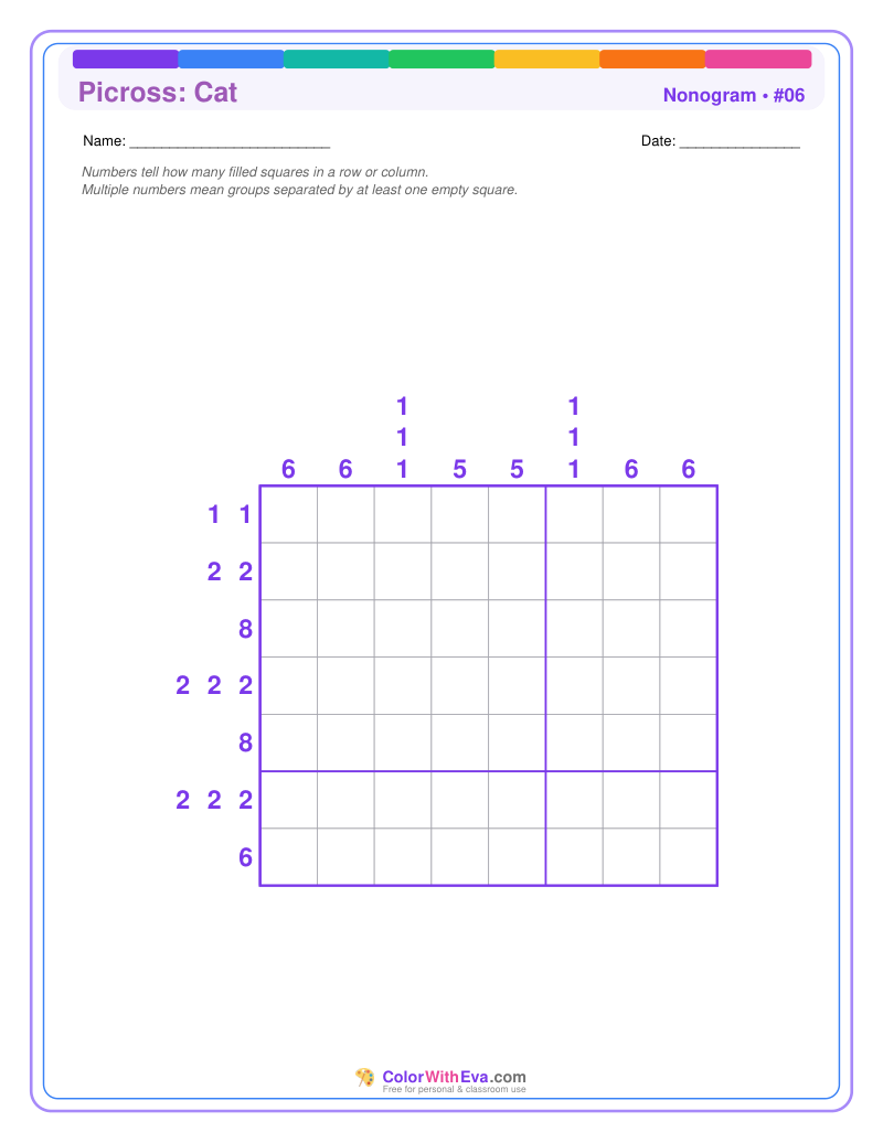 Nonogram: Cat #06 preview