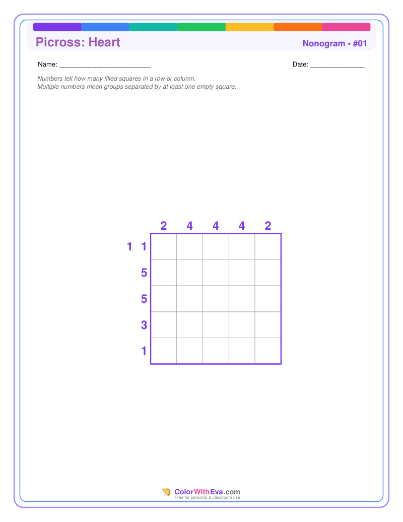 Nonogram: Heart #01 preview