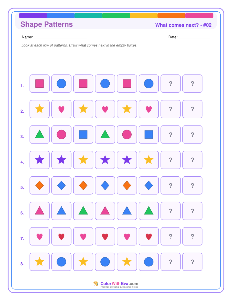 Pattern Completion: Shape Patterns #02 preview