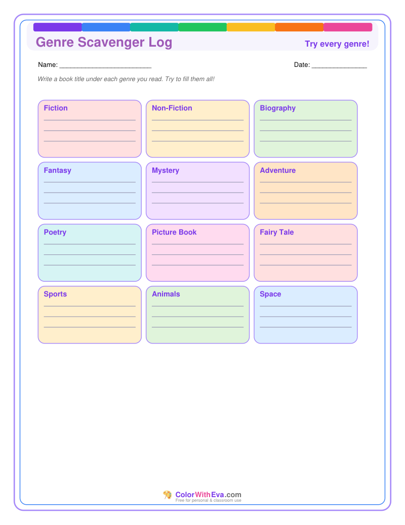 Genre Scavenger Log preview