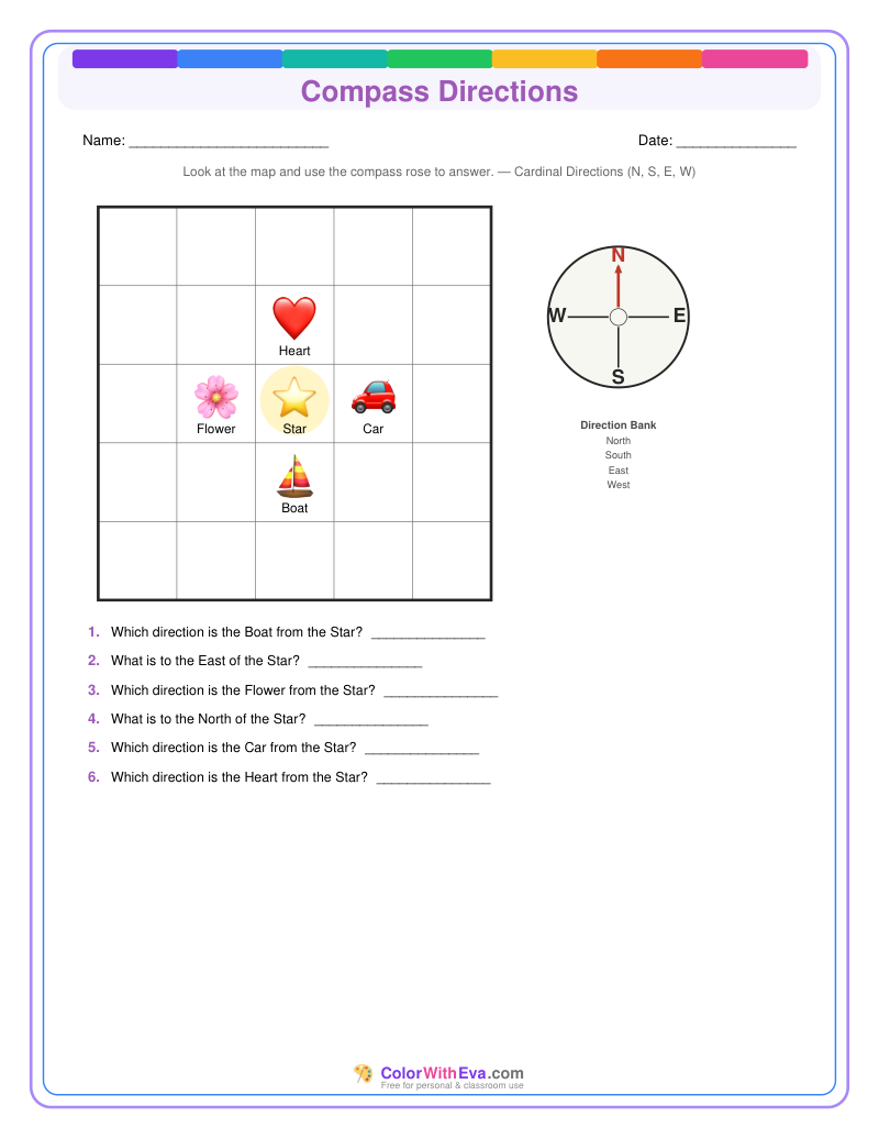 Compass Directions: Level 1 (Set 3) thumbnail