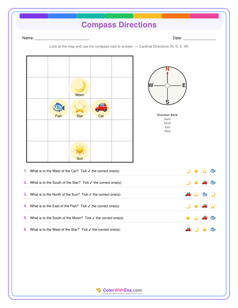 Compass Directions: Level 1 (Set 5) thumbnail