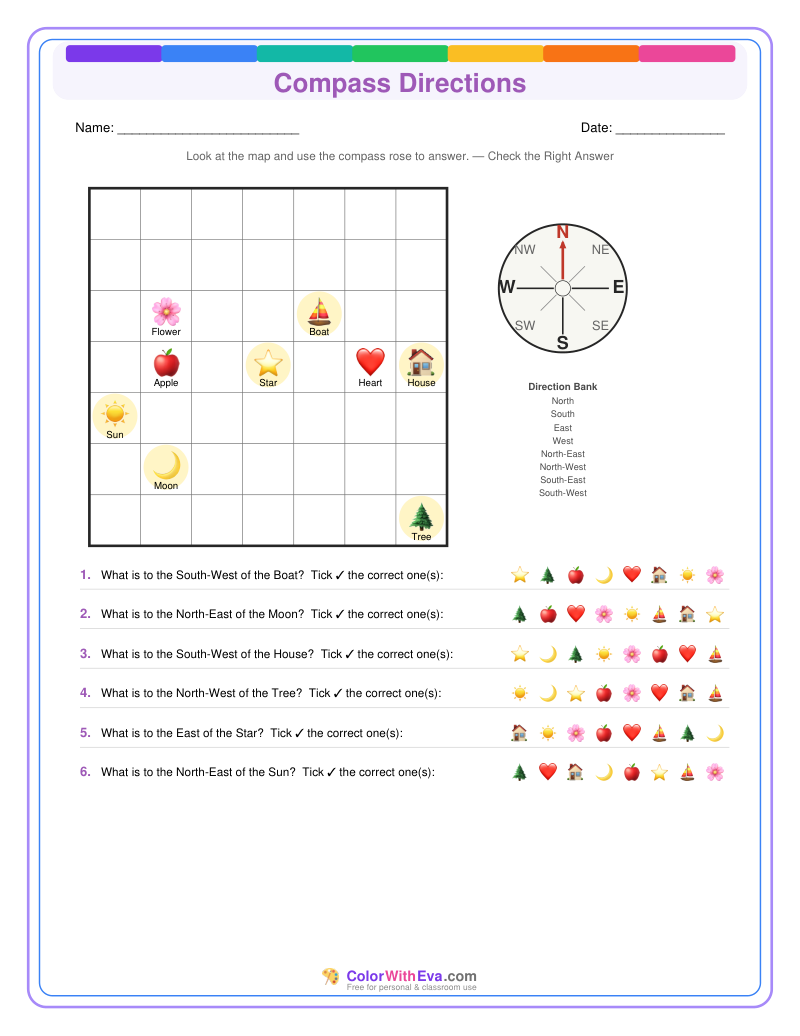 Compass Directions: Level 5 (Set 1) preview