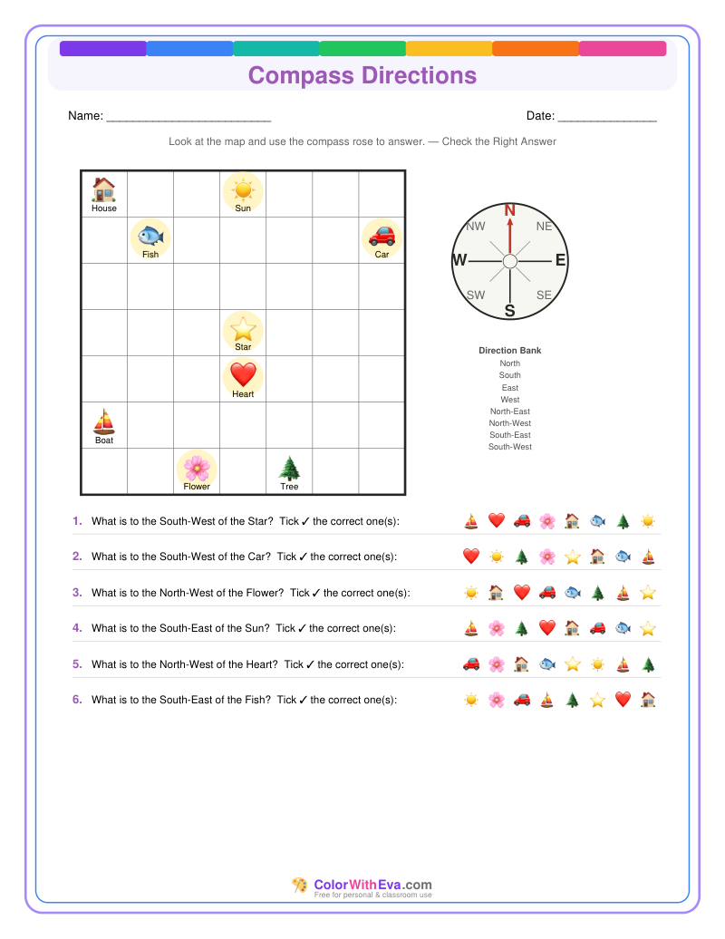 Compass Directions: Level 5 (Set 3) preview