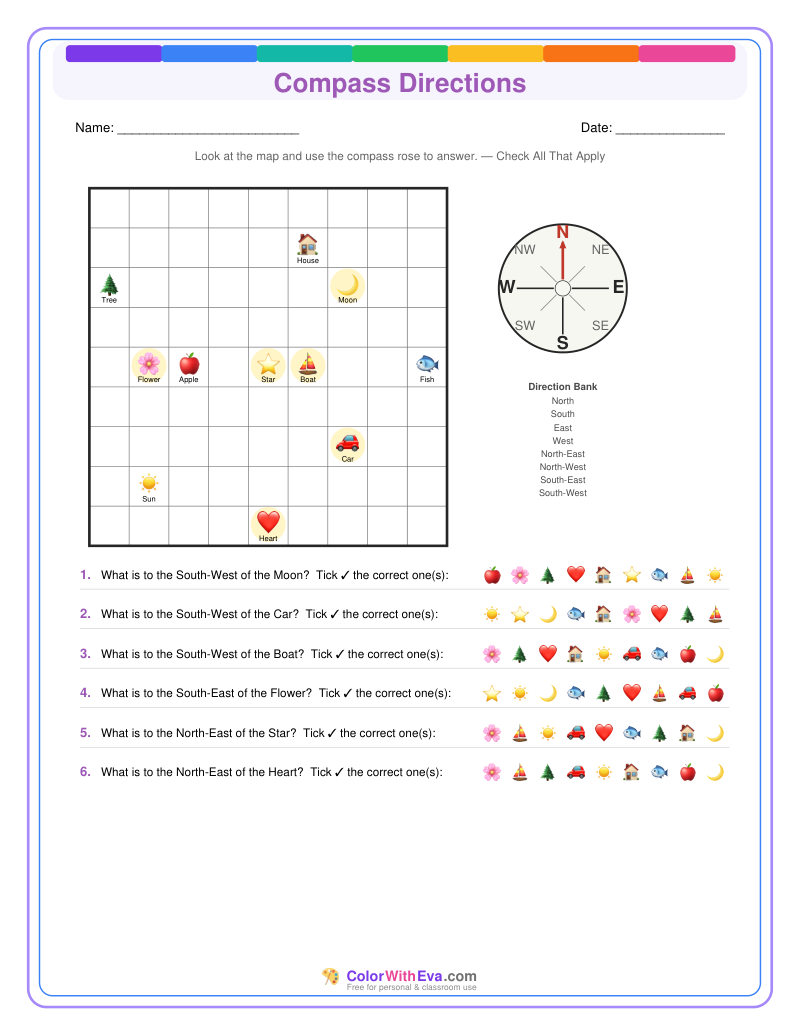 Compass Directions: Level 6 (Set 1) preview