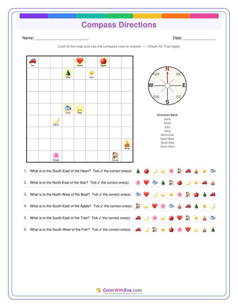 Compass Directions: Level 6 (Set 2) preview