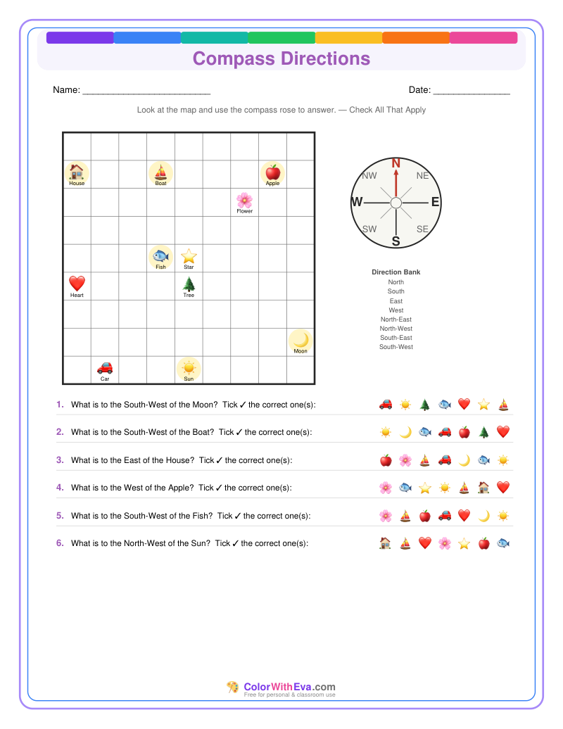 Compass Directions: Level 6 (Set 3) preview