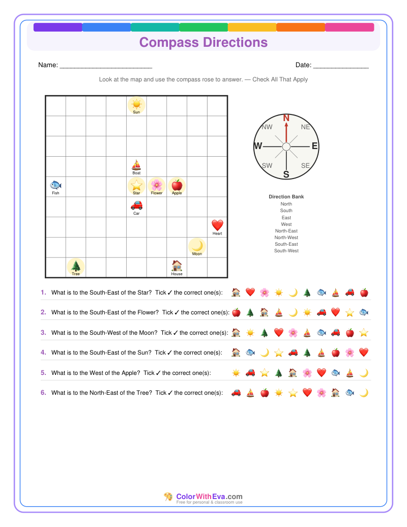 Compass Directions: Level 6 (Set 4) preview