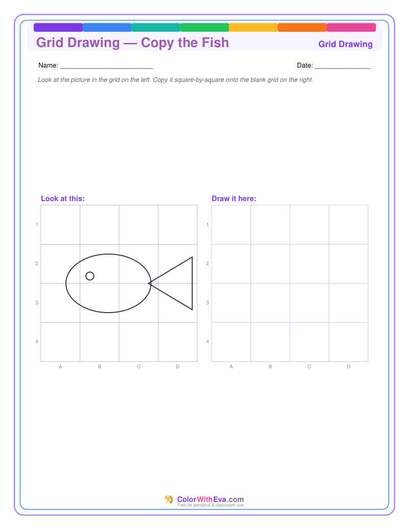 Grid Drawing — Copy the Fish preview