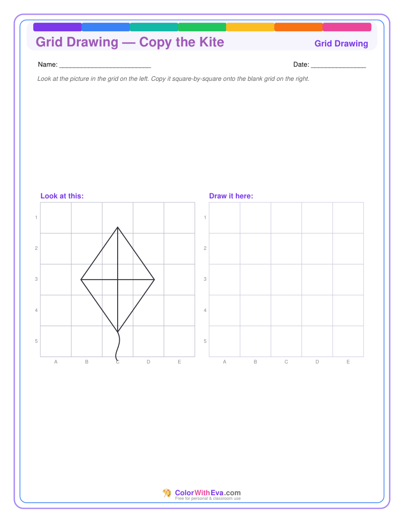 Grid Drawing — Copy the Kite preview