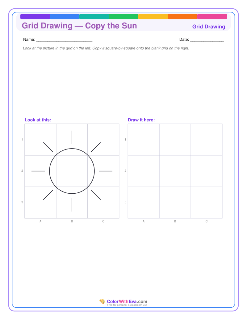Grid Drawing — Copy the Sun preview