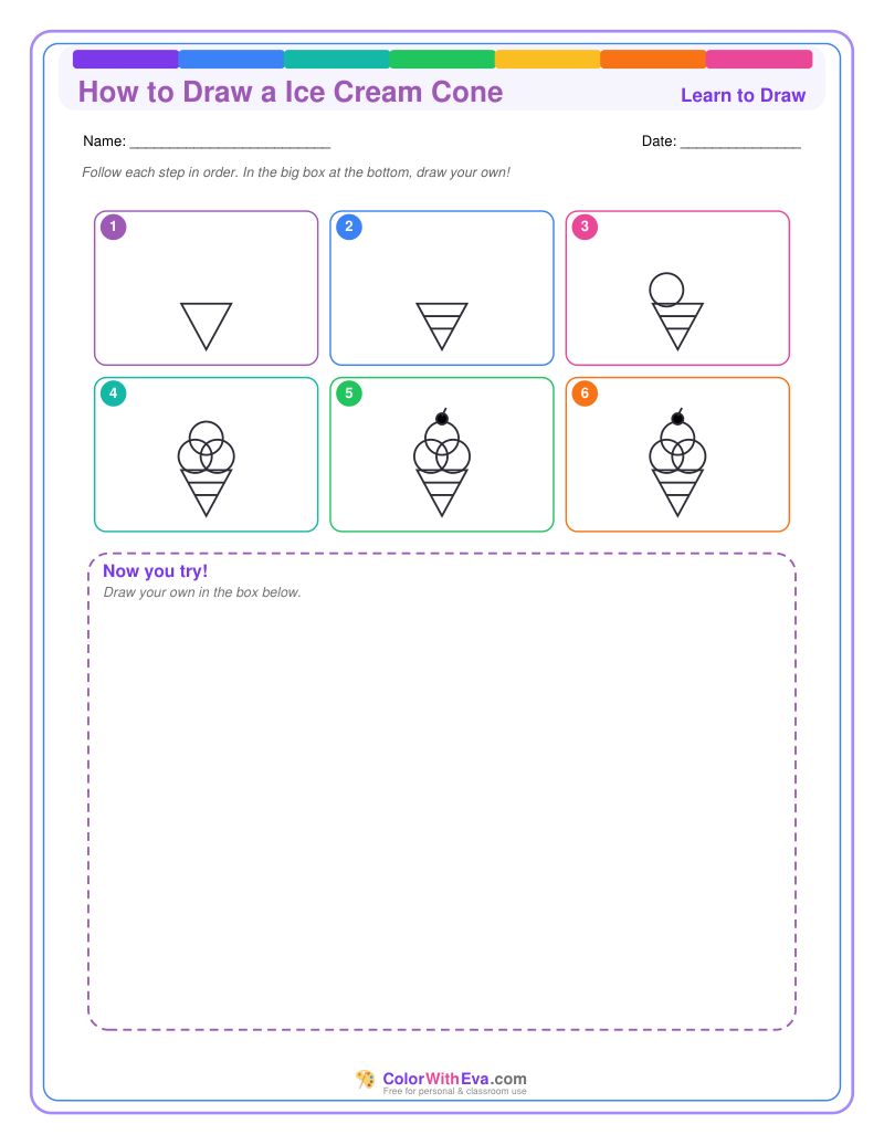 How to Draw a Ice Cream Cone preview
