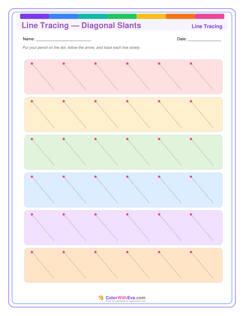 Line Tracing — Diagonal Slants preview