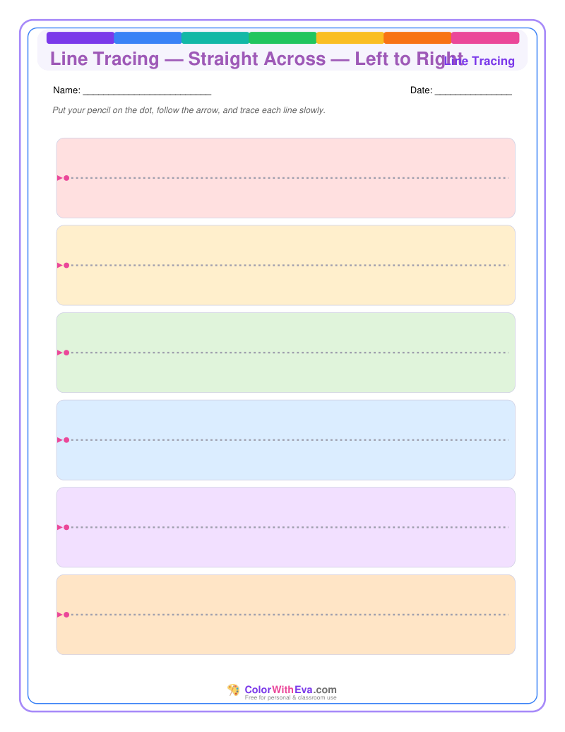 Line Tracing — Straight Across — Left to Right preview