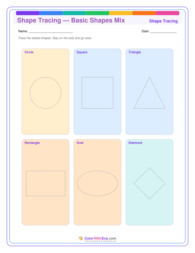 Shape Tracing — Basic Shapes Mix preview