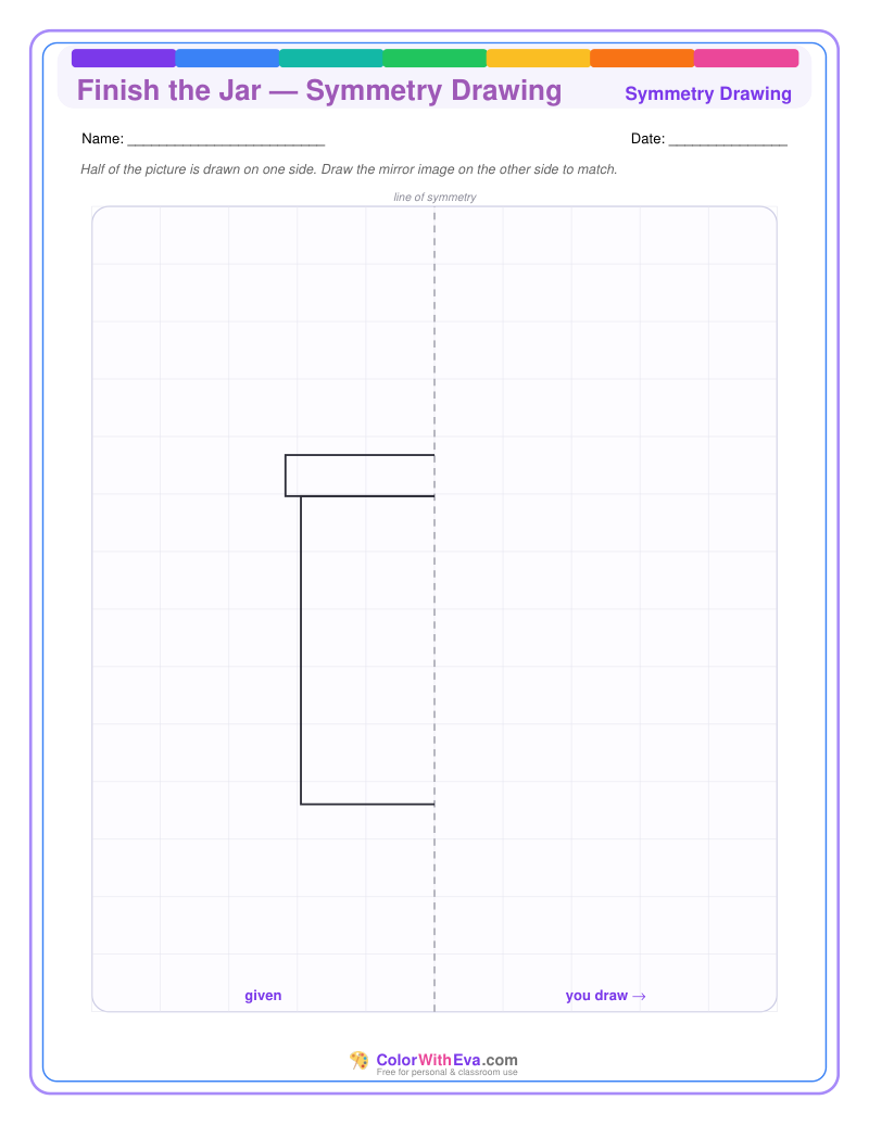Finish the Jar — Symmetry Drawing preview