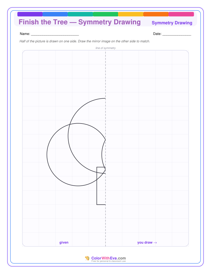 Finish the Tree — Symmetry Drawing preview